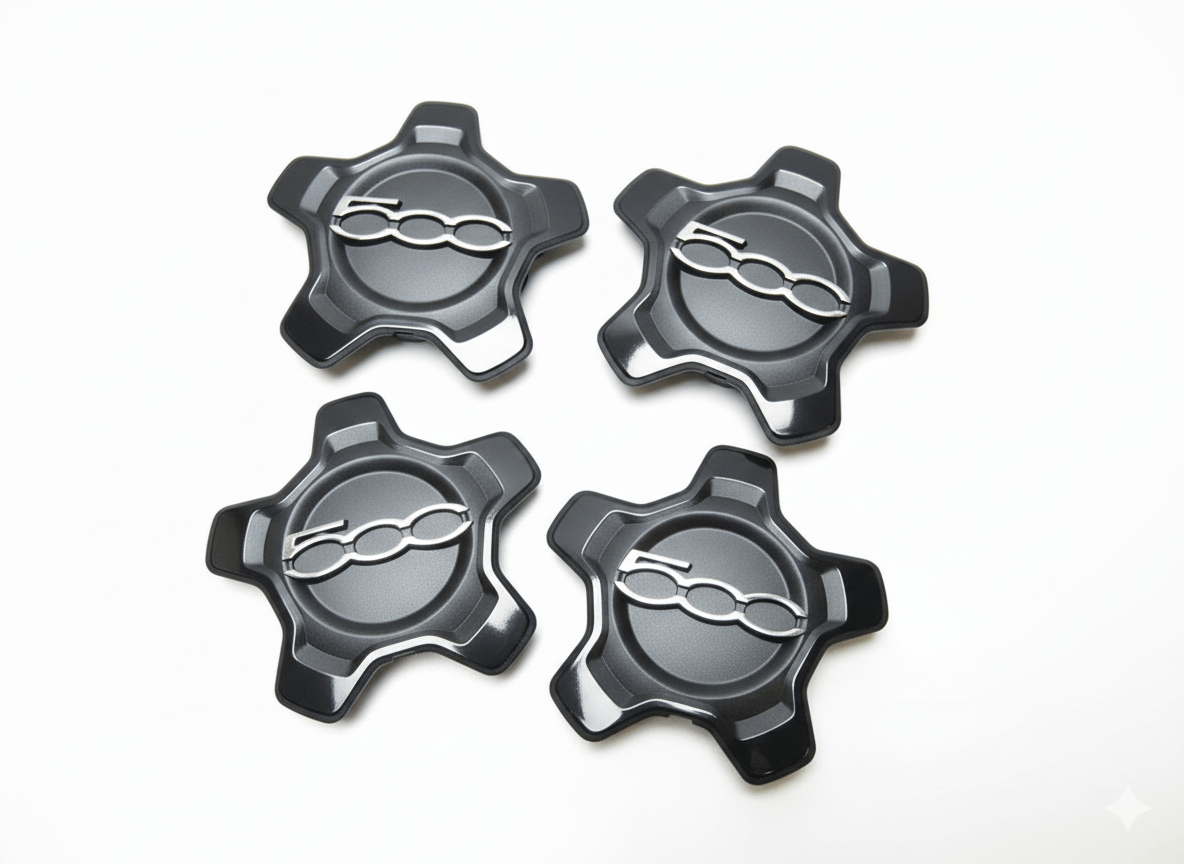 Cache-moyeux Pour Fiat 500 133mm - Lot De 4, Décoration Jante, Protection Anti-poussière (couleur Selon Photo)