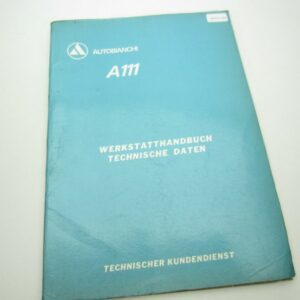 Autobianchi A111 manuale d'officina tedesco