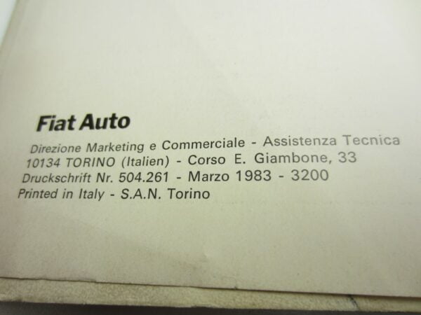 Workshop manual Fiat Uno - German - Image 5