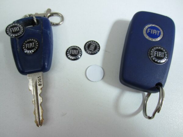 Logo chiave Fiat per Stilo Punto II 500 Grande Punto (imitazione) 2 pezzi NUOVO - immagine 3