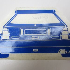 Adesivo in vinile Lancia Posteriore silhouette Integral EVO lucido Blu
