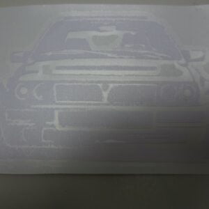 Adesivo in vinile Lancia Front silhouette Integral EVO lucido Bianco
