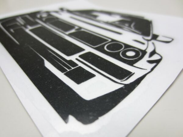 Vinyl Aufkleber Lancia Front silhouette Integral EVO glänzend Schwarz – Bild 2