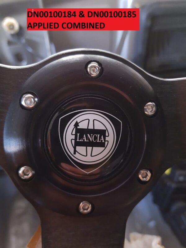 Anello in alluminio nero Lancia Delta Integrale -imitazione- - immagine 2