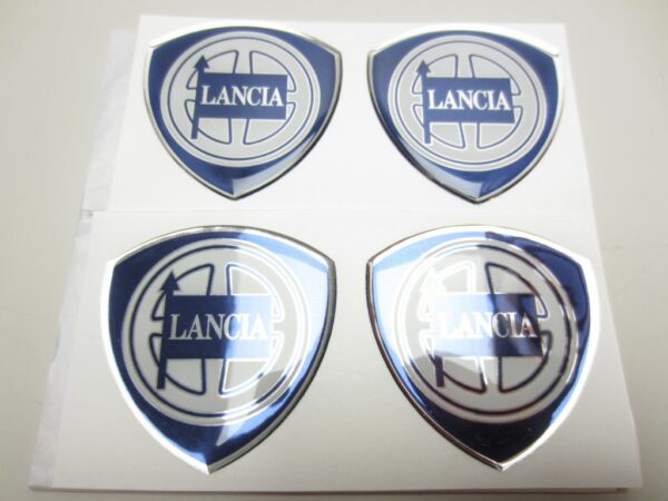 Logo Lancia 58mm pour centre de roue ou enjoliveur Lancia Kappa - SET 4