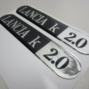 Autocollant de logo Fender Lancia Kappa 2.0 -IMITATION- ensemble 2pcs.