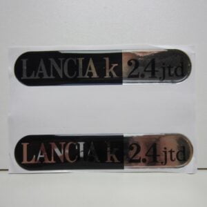 Adesivo logo Fender Lancia Kappa 2.4 jtd -IMITAZIONE- set 2pz.