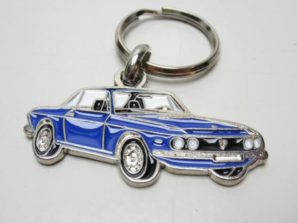 Keychain Lancia Fulvia silhouette Blue -NEW-