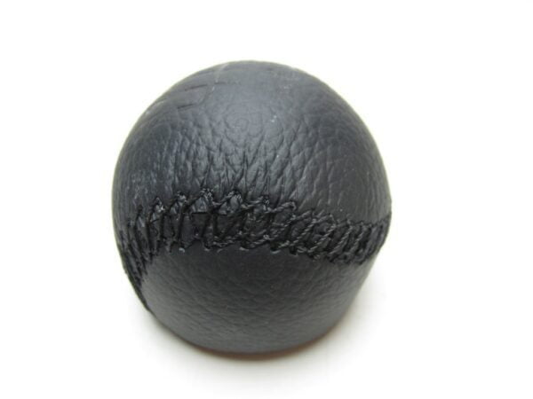 Pookknop Alfa 166 zwart leder 6-bak IMITATIE - Afbeelding 3