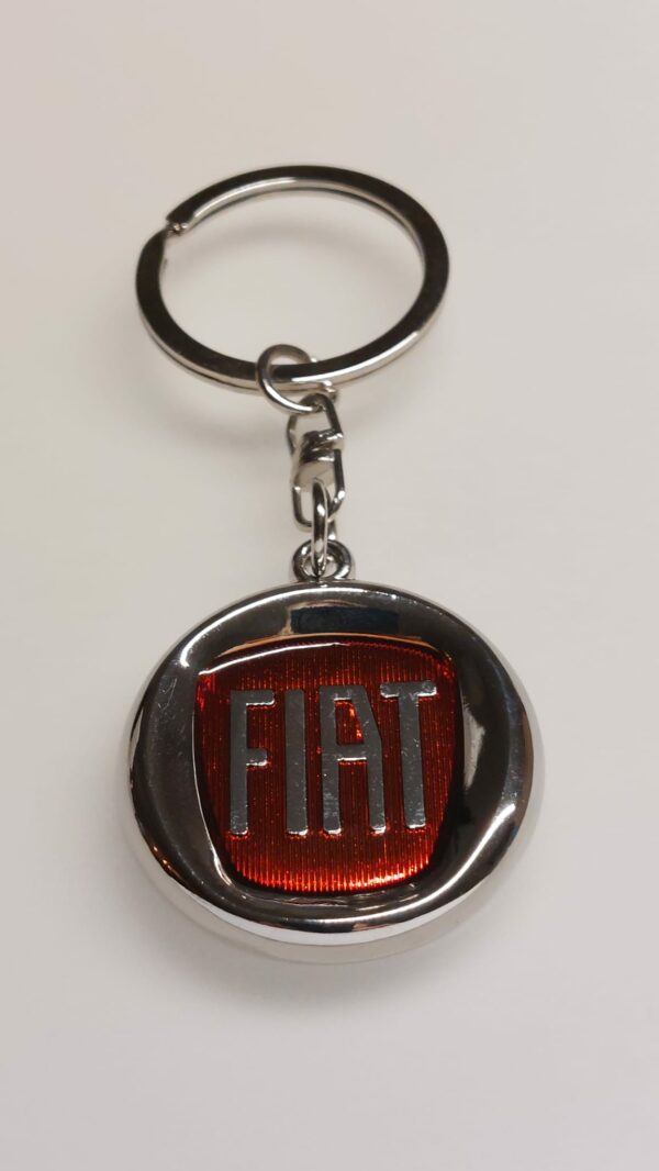 Schlüsselanhänger Fiat rot logo Punto Evo - 500 - 500X - Tipo – Bild 3
