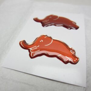 Elefantino Rosso logo Lancia Y 840 B-colonna set 2 pz.