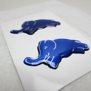 Elefantino Blu logo Lancia Y 840 B-colonna set 2 pz.