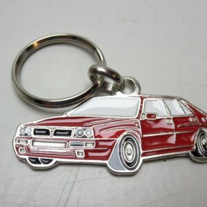 Portachiavi Lancia Delta Integrale Silhouette ROSSO -NUOVO-