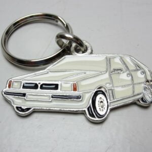 Keychain Lancia Delta I silhouette WHITE -NEW-