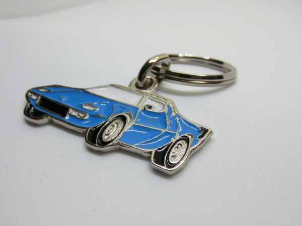 Keychain Lancia Stratos silhouette Blue -NEW- - Image 4