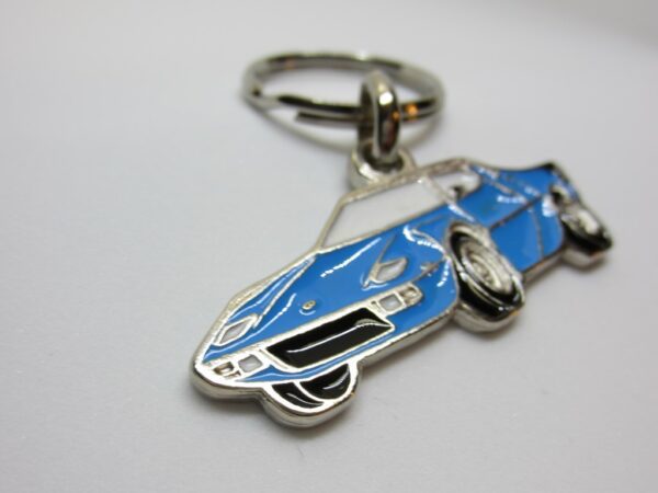 Keychain Lancia Stratos silhouette Blue -NEW- - Image 3