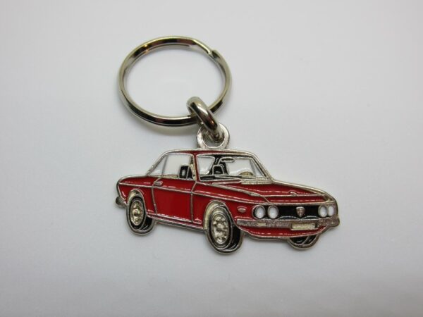 Portachiavi Lancia Fulvia silhouette ROSSO -NUOVO-