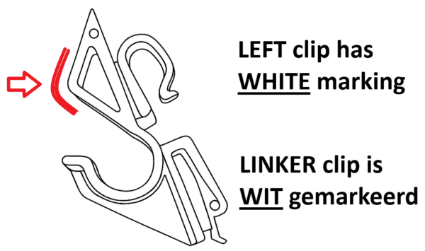 Clip SET L+R voor hoedenplank Fiat Grande Punto - Afbeelding 5