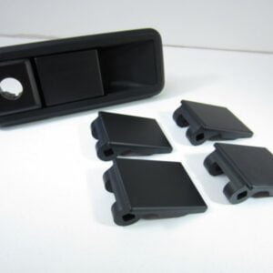 Parte di riparazione maniglia porta in alluminio massiccio Lancia Delta I Integrale (set di 4) -NUOVO-