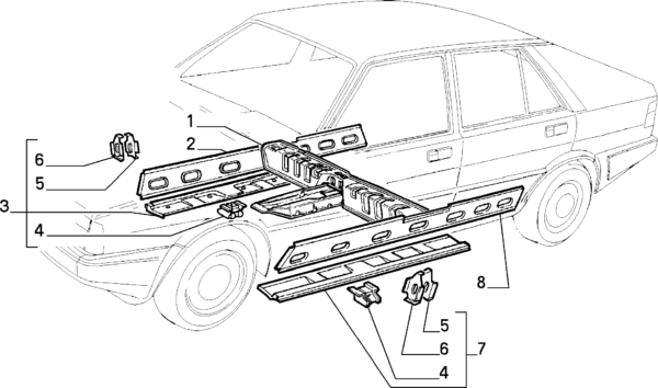 AANSLUITENDE ELEMENT SN INF. COMPL Lancia Delta Integrale ZOEKOPDRACHT