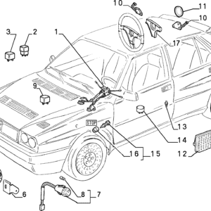 Parafango Knpperlicht Delta Integrale EVO nero Lancia Delta I integrale EVO