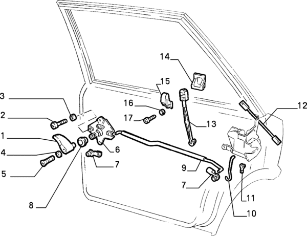 Axle lock operation doors Lancia Delta Integrale front - Image 5