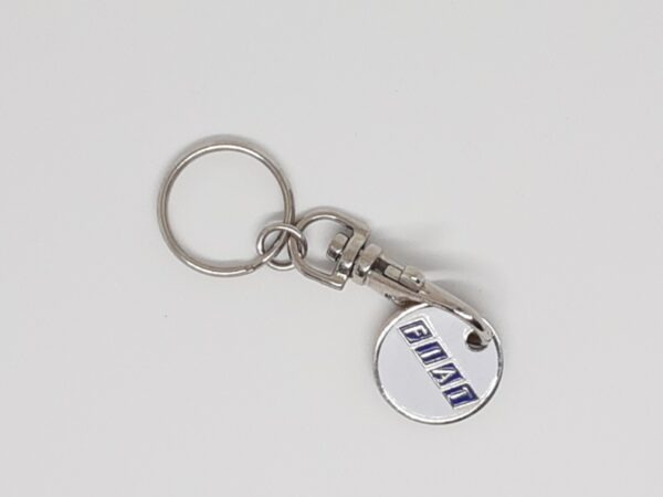 Sleutelhanger FIAT Vintage rond wagenmuntje