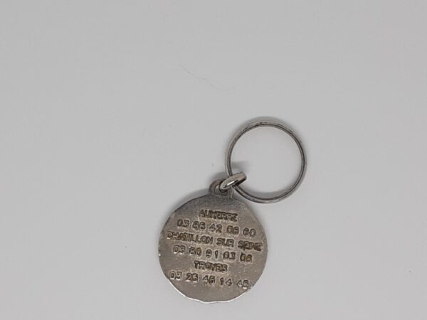 Sleutelhanger FIAT Vintage rond krans metaal blauw - Afbeelding 2