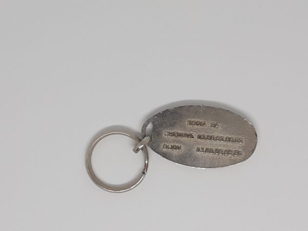 Sleutelhanger FIAT Vintage ovaal staal - Afbeelding 2