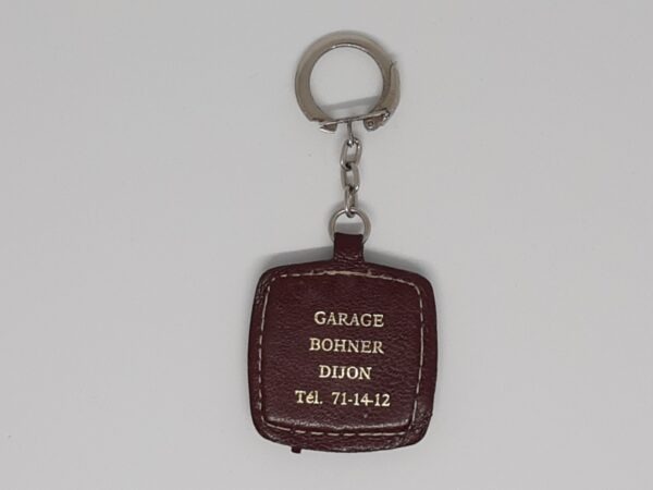 Sleutelhanger FIAT Vintage vierkant bruin leer - Afbeelding 2