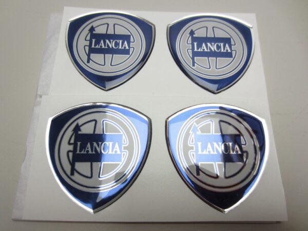 Lancia shield logo 58mm for Lancia Kappa wheel center or hubcap - SET 4