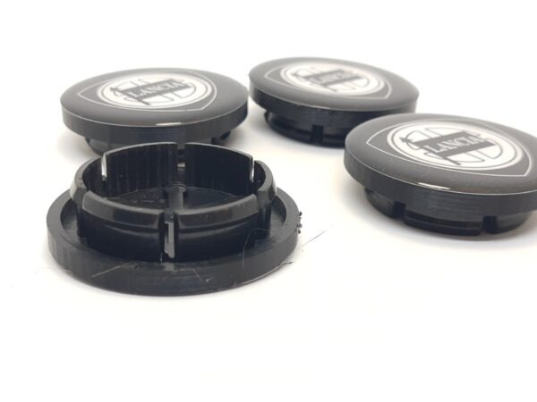 Coprimozzo bordo spesso nero logo Lancia Delta Integrale (set 4 pezzi) - immagine 11