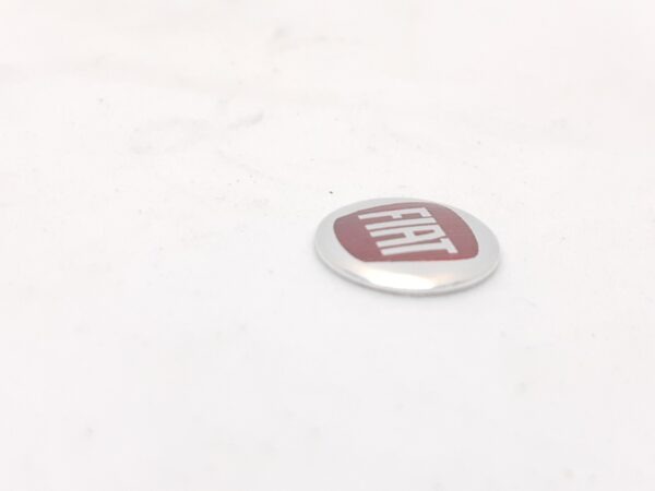 Fiat logo sleutel ROOD Punto EVO en Panda 2 ALUMINIUM 14mm - Afbeelding 2