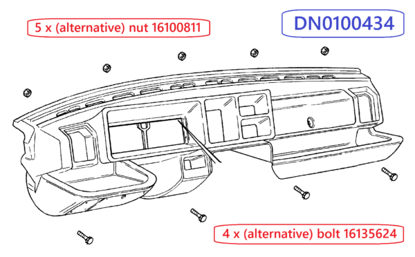 Verbeterde montageset Dashboard Delta Integrale (9 st.)