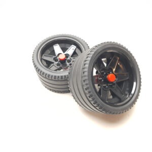 MOC roue et pneu en brique 36x69 noir set 2 pcs.