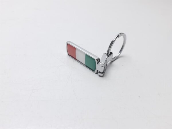 Sleutelhanger Italiaanse vlag dubbelzijdig metaal - Afbeelding 2